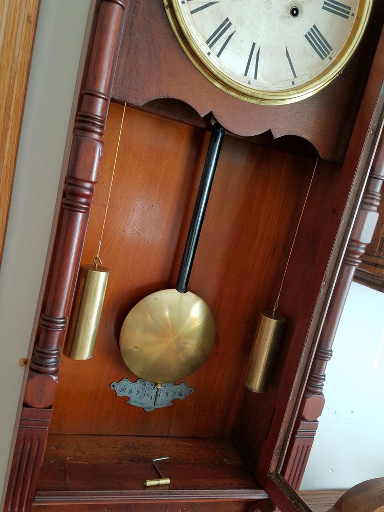 Ansonia Nice "Santa Fe" Weights Driven Regulator Wall Clock 8-Day Timepiece