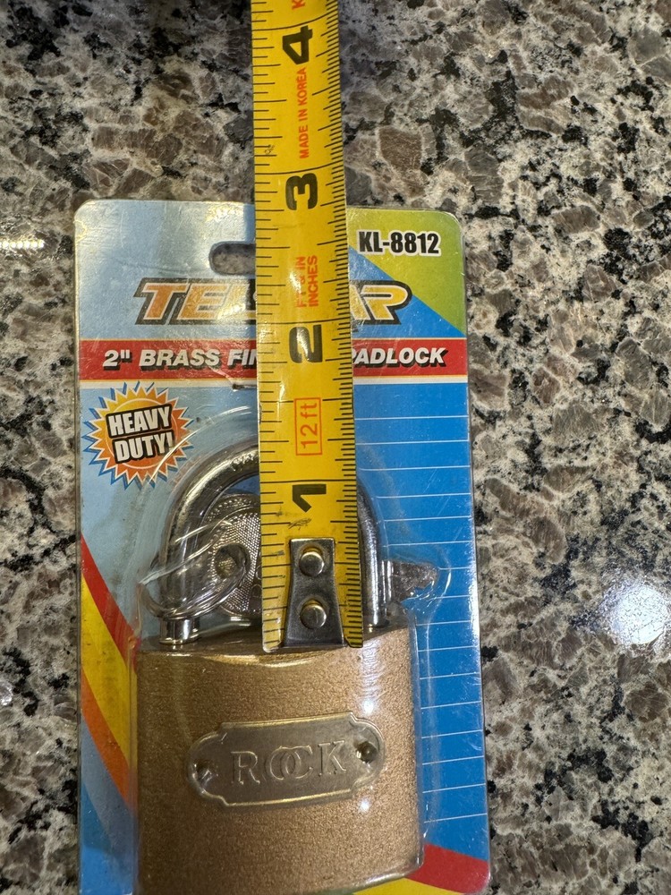 Heavy Duty 2" Brass Padlock 2 Keys 50mm