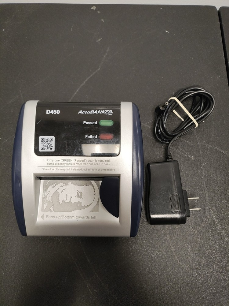 AccuBANKER D450 Bill Authenticity Checker -Used with AC Adapter Tested!