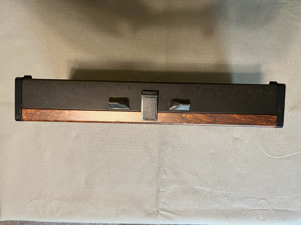 Vintage KENCO Metal Slide Cube Storage Box, missing handle