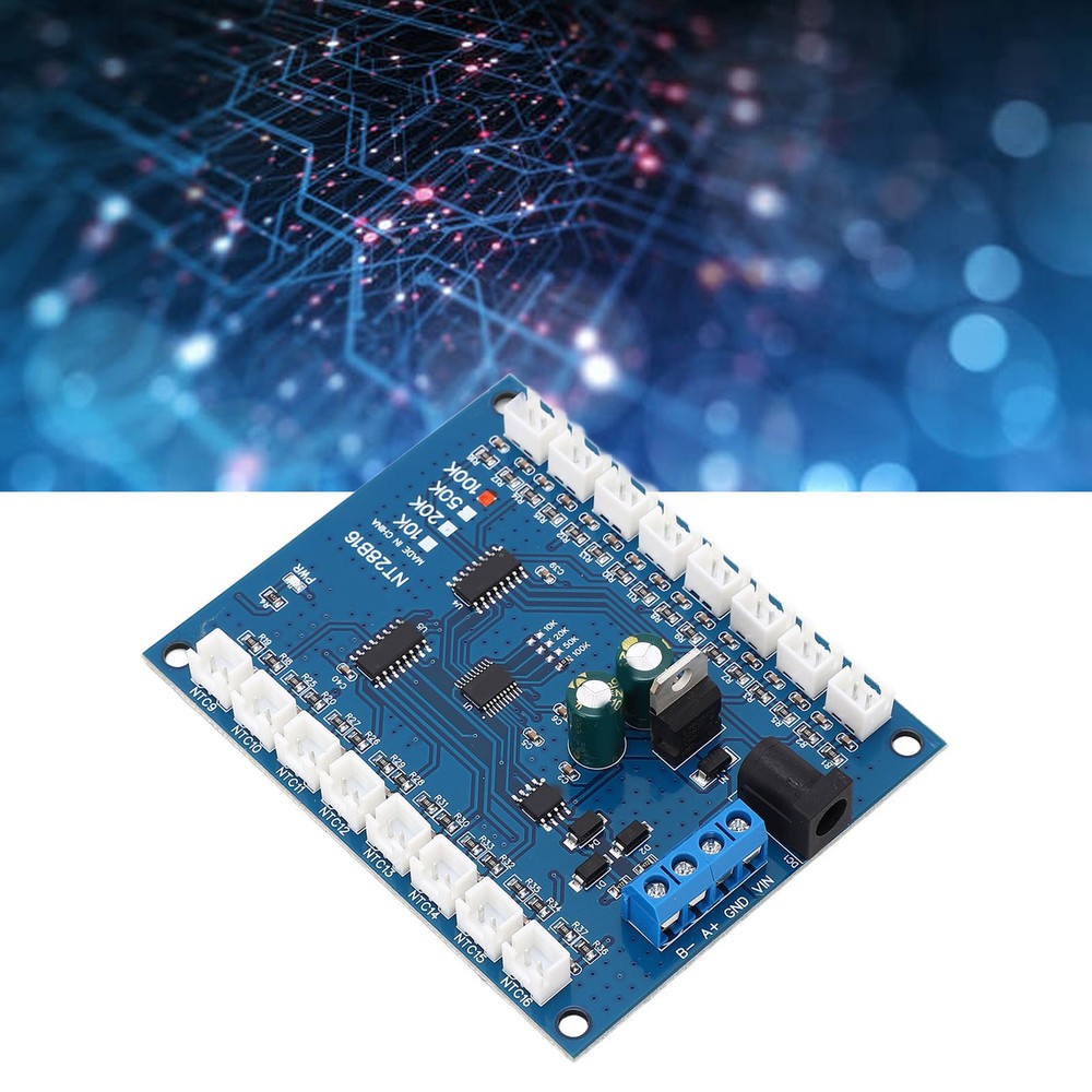 16 Channel RS485 Temperature Data Logger Modbus RTU 100K