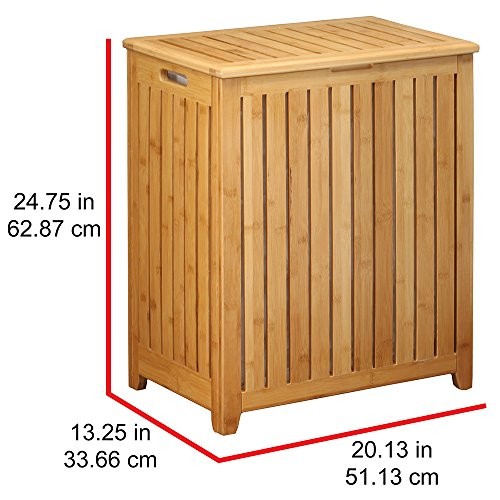 Spa-Style Bamboo Laundry Hamper Laundry Hampers
