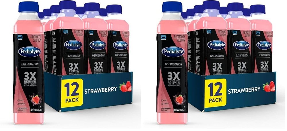 Electrolyte Solution Strawberry Hydration Drink 12 bottles half liter each