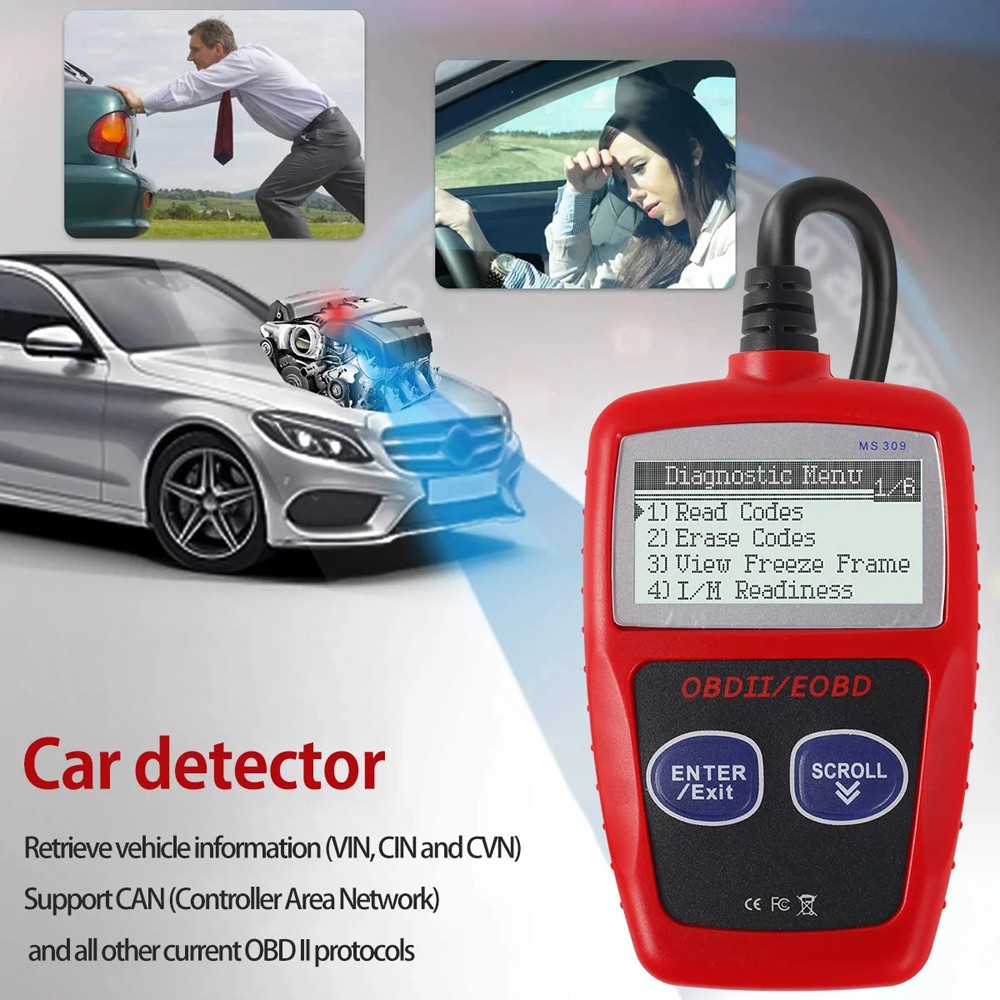 OBD Code Reader Automotive Car Check Engine Fault Diagnostic Tools OBD2 Scanner