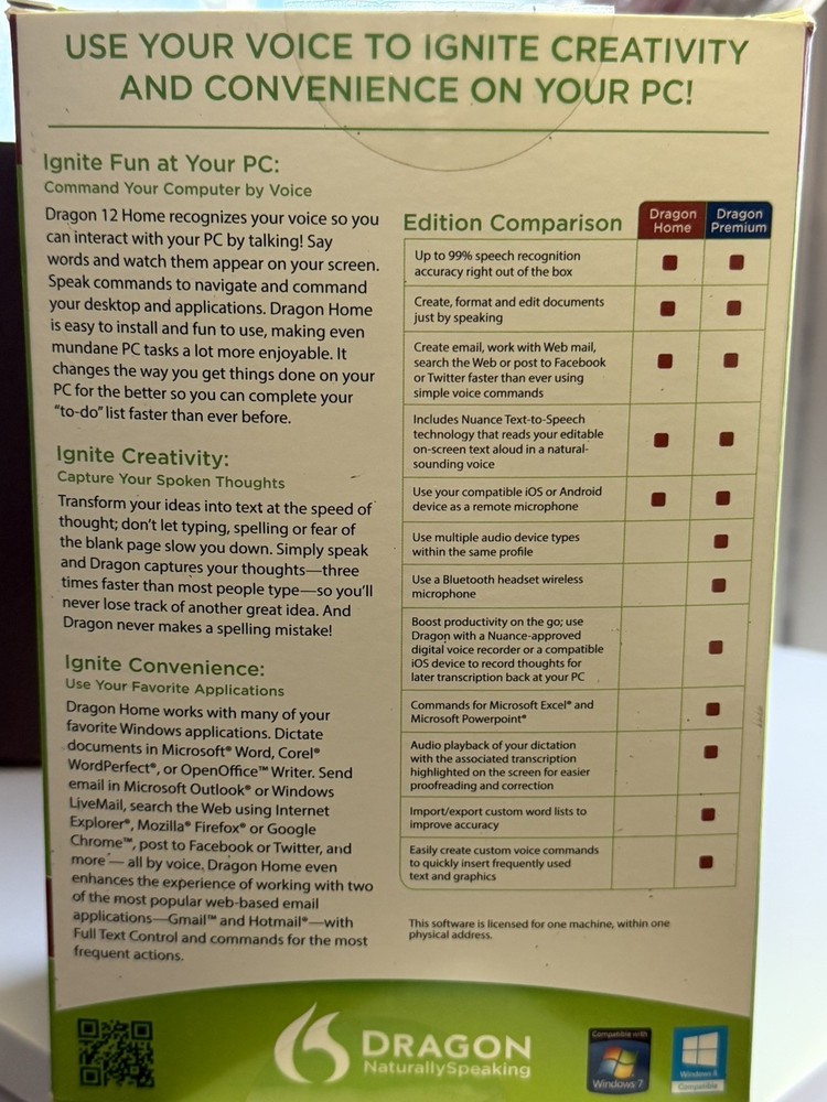 Dragon Naturally Speaking NewHome Edition Speech Recognition Version 12