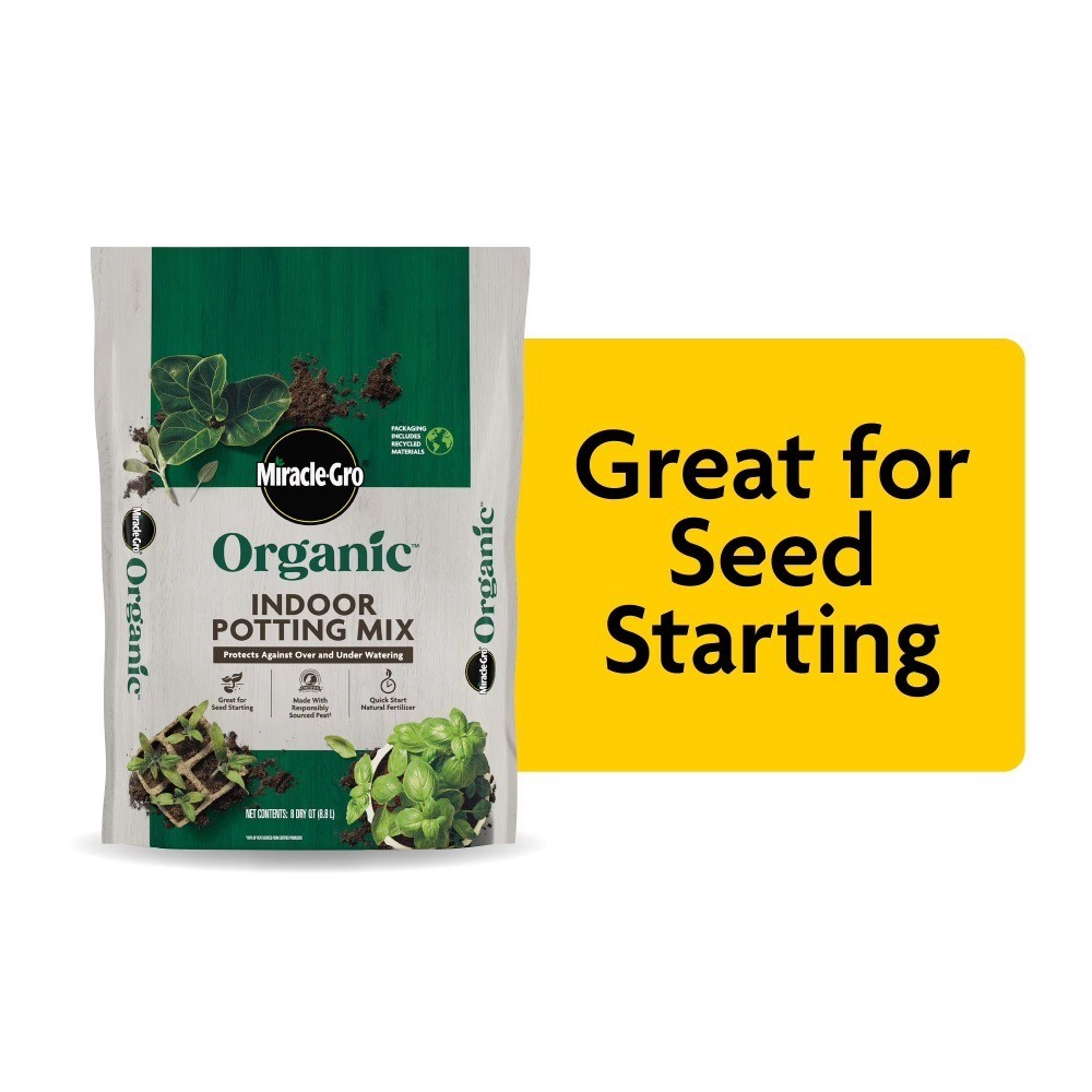 Organic Potting Soil Mix for Indoor Container Plants, 8 Quart