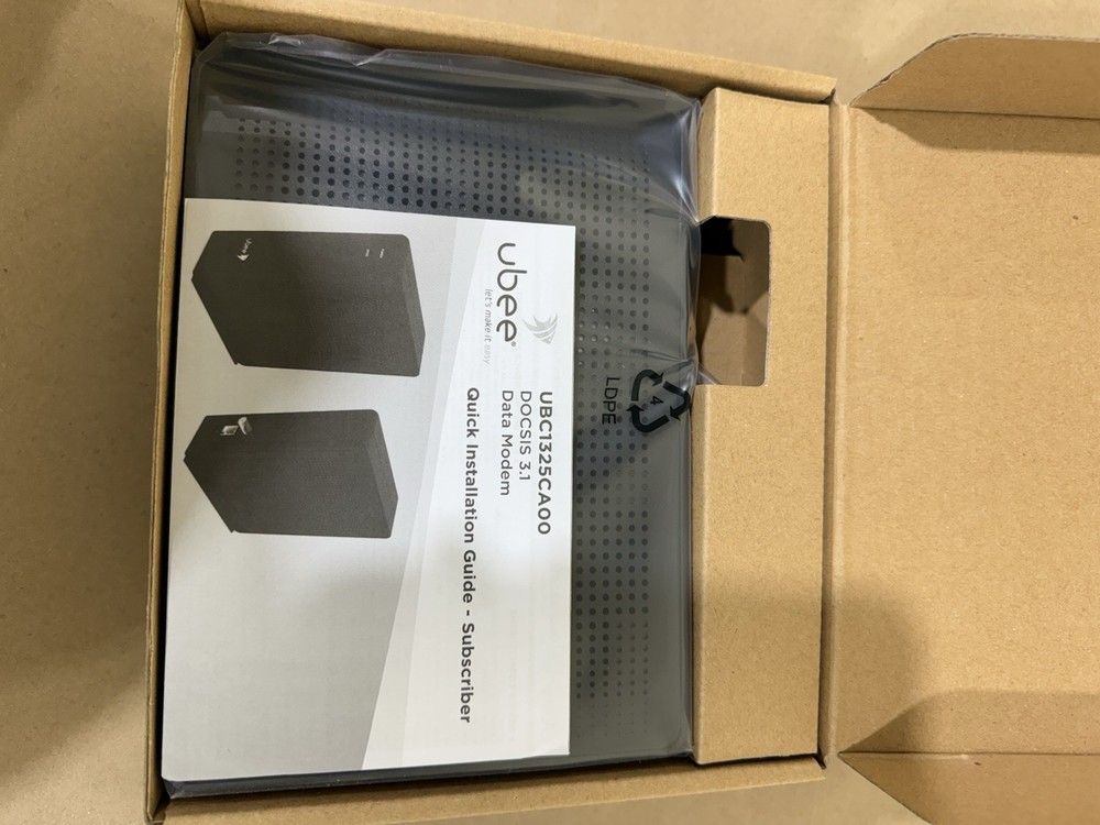 Ubee Docsis 3.1 Data Modem UBC1325CA00