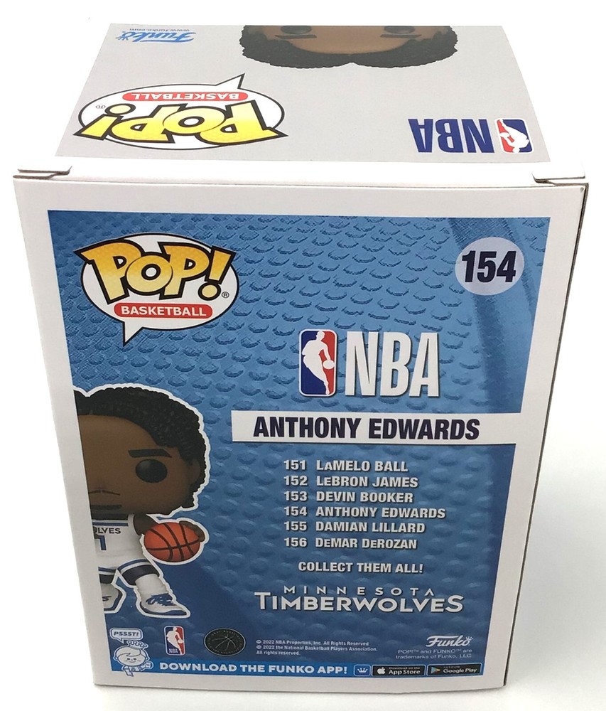 Funko Pop! NBA Minnesota Timberwolves Anthony Edwards #154 with POP Protector