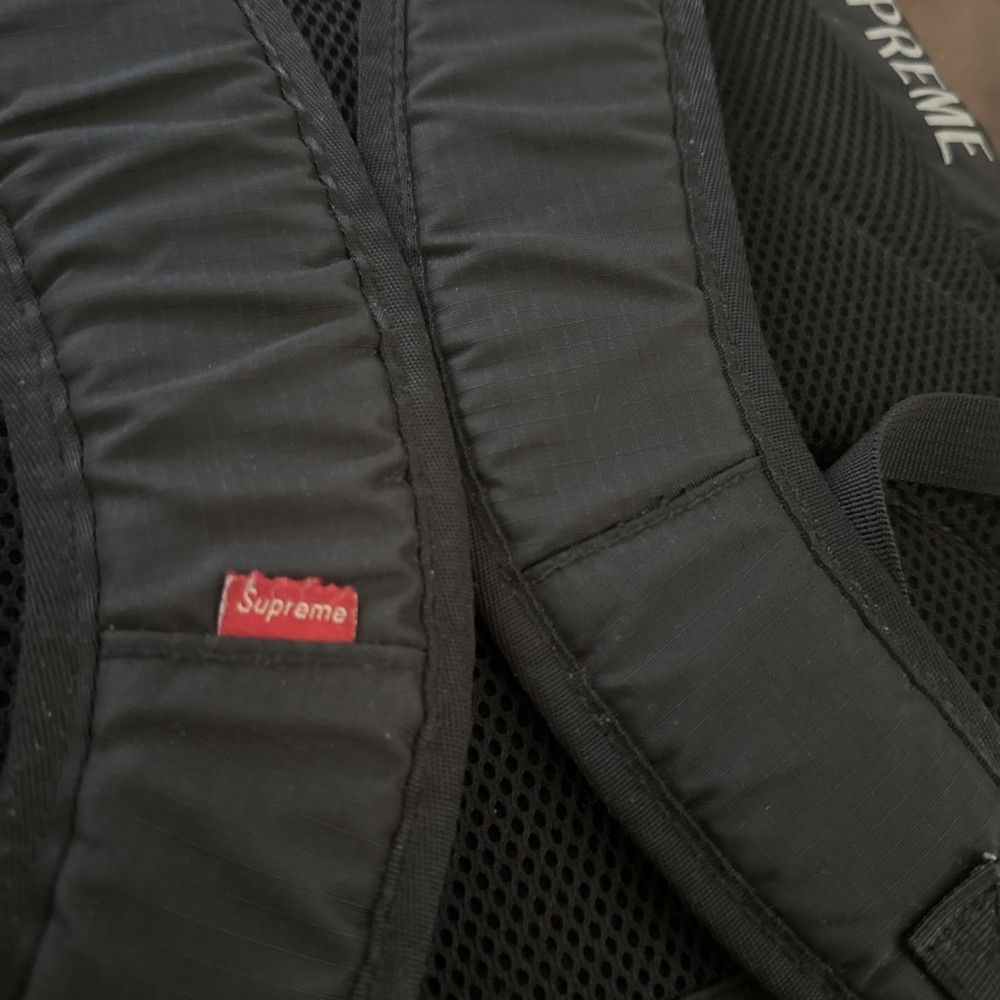 Supreme FW16 3M Reflective Logo Repeat Black Backpack