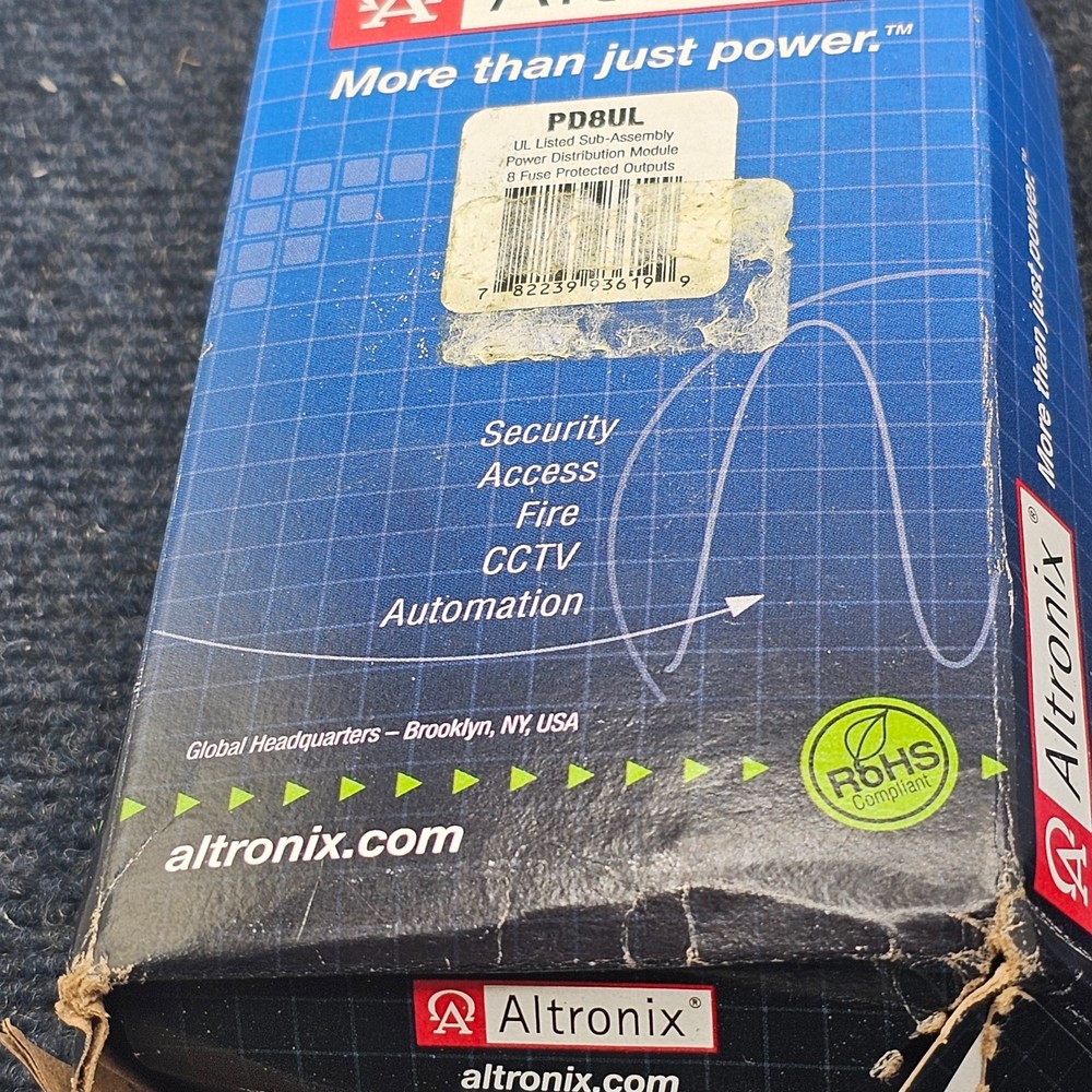 Altronix PD8UL: Power Distribution Module Eight (8) Fuse Protected