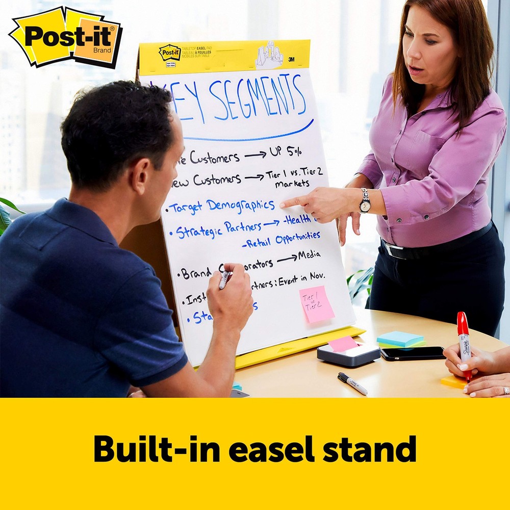 Post-it Super Sticky Portable Tabletop Easel Pad, Great for Virtual Teachers...