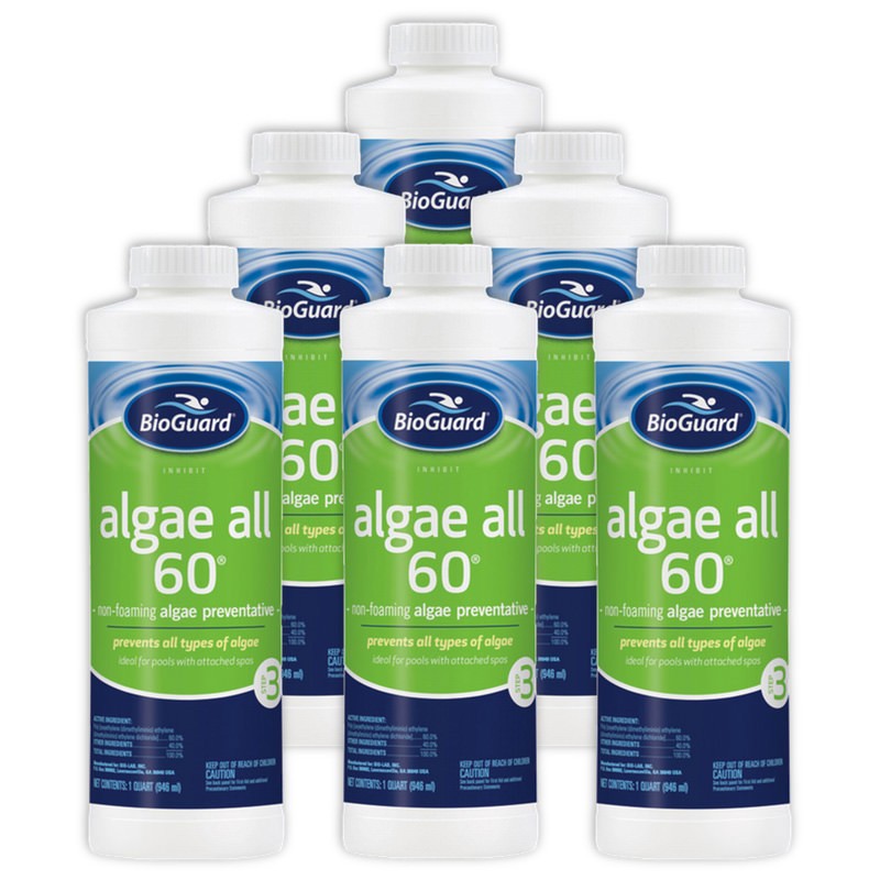 BioGuard Algae All 60 Pool Algae Inhibitor 32 oz - 6 Pack