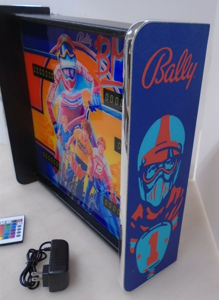 Bally BMX Pinball Head LED Display light box