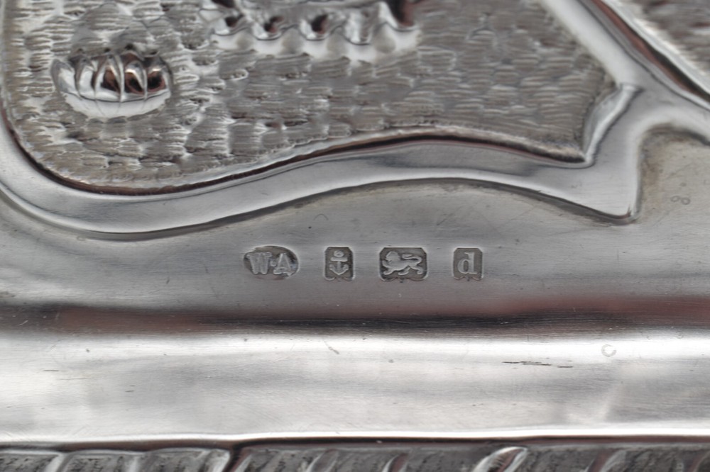 Antique Solid Silver Tray Aesthetic Movement Edwardian 1903