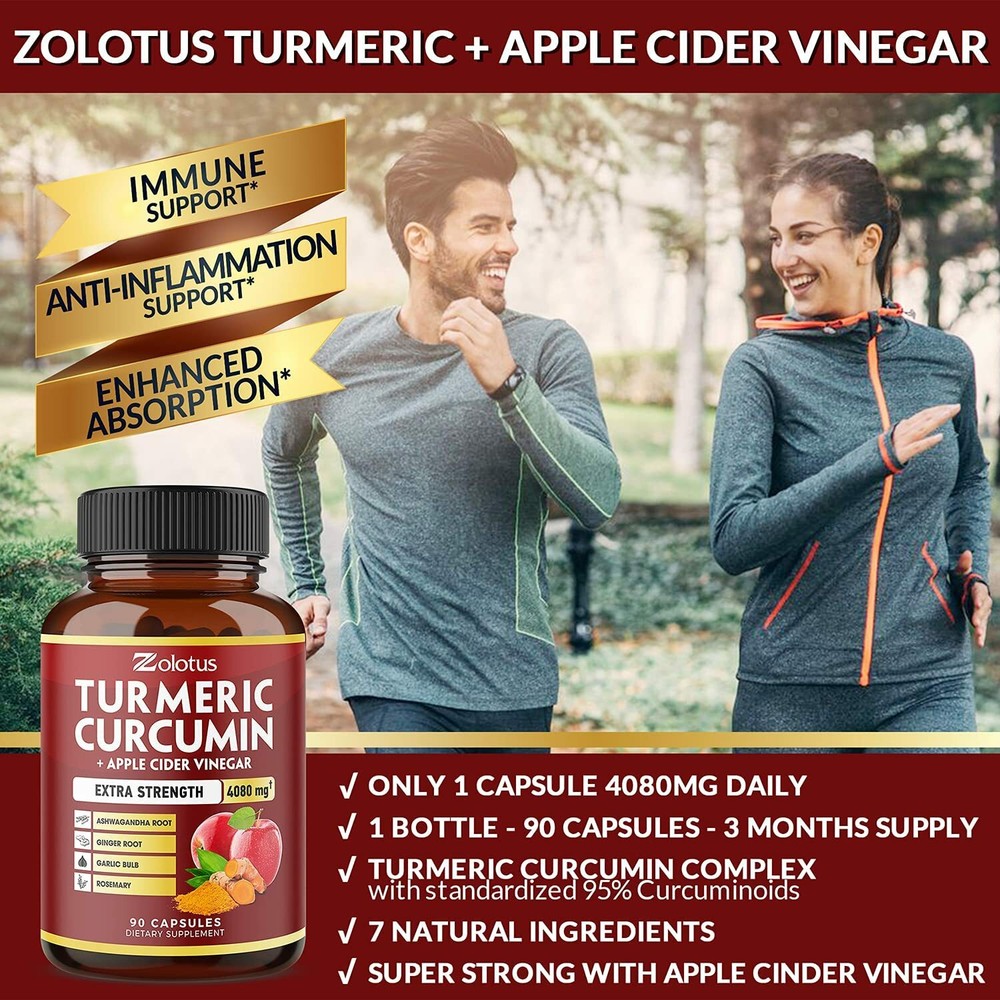 Tumeric Curcumin Max Potency with Bioperine Black Pepper 4080mg 90 Capsules