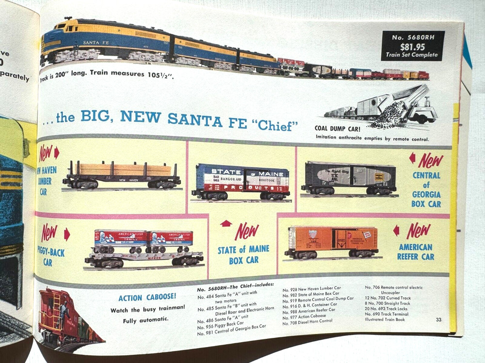 1956 Gilbert American Flyer Model Train Catalog- Great Condition- BEautiful