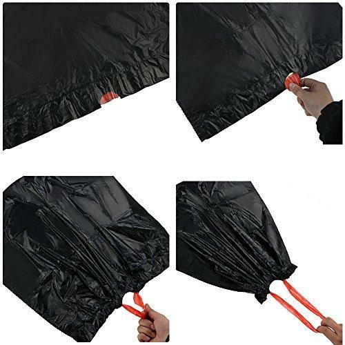 Begale 5 Gallon Drawstring Trash Bags, Black (115 Counts/3 Rolls)