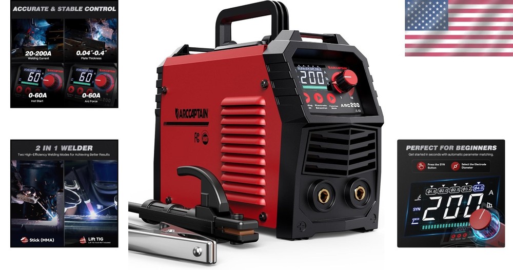 200A Stick Welder w/ Large LED Display