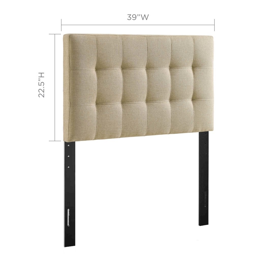Lily Upholstered Fabric Twin Headboard