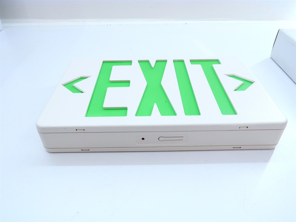 ECONOLIGHT LED EXIT SIGN Plastic E-XPDGBW 6" Green Letters Dual OR Single Sided