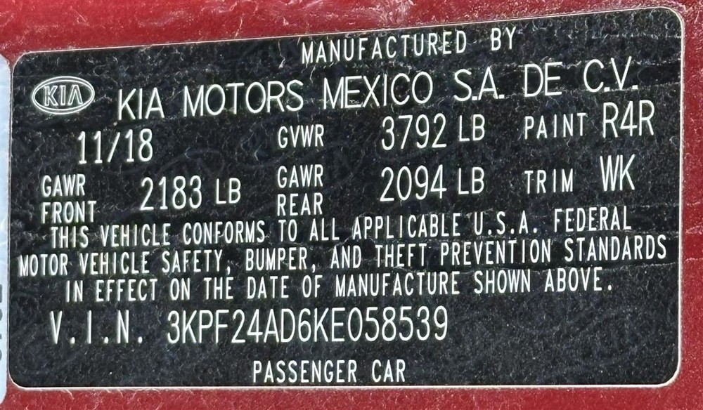 Camera/Projector Hatchback Camera Front Fits 19-24 FORTE 2764708