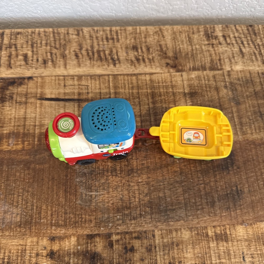 VTech Go Go Smart Wheels Motorized Train Engine & Cargo Car Tested Works