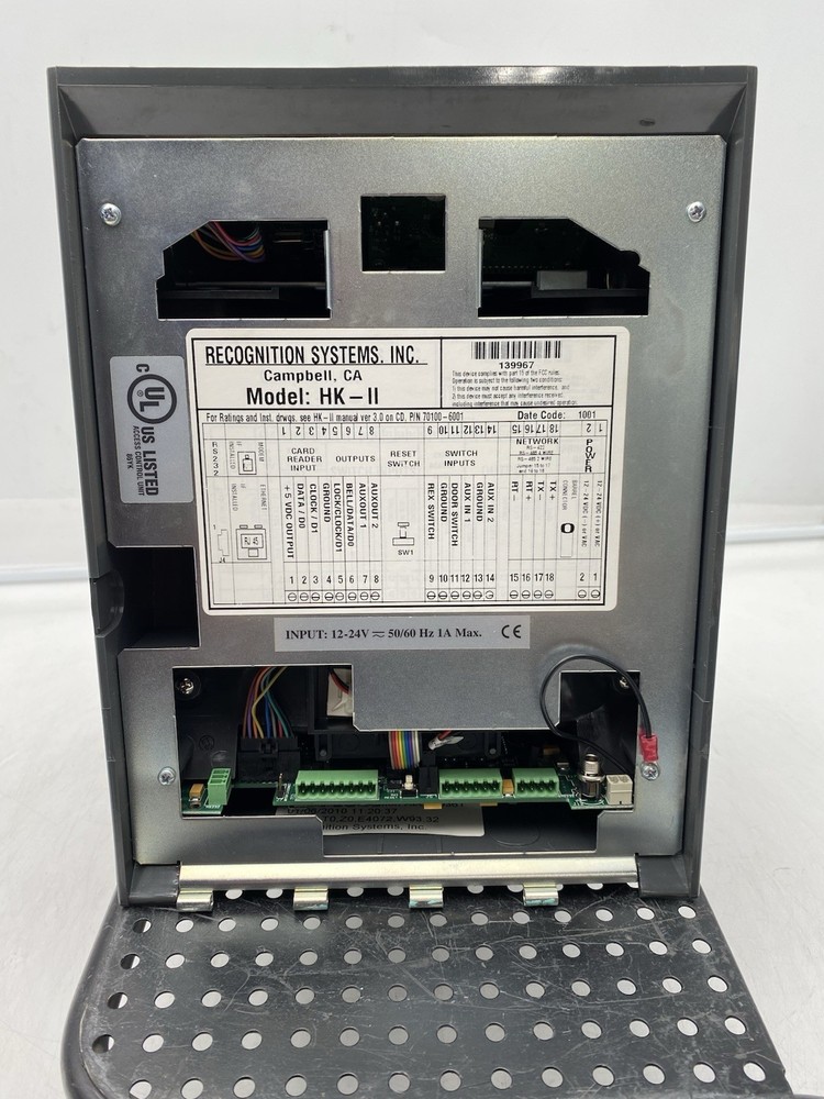 SCHLAGE RECOGNITION SYSTEMS HANDKEY II HK-II BIOMETRIC HAND READER