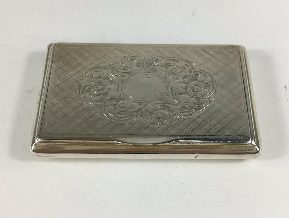 Antique 1844 Victorian Edward Smith Solid Silver Snuff Box Gilt Interior 48.2g