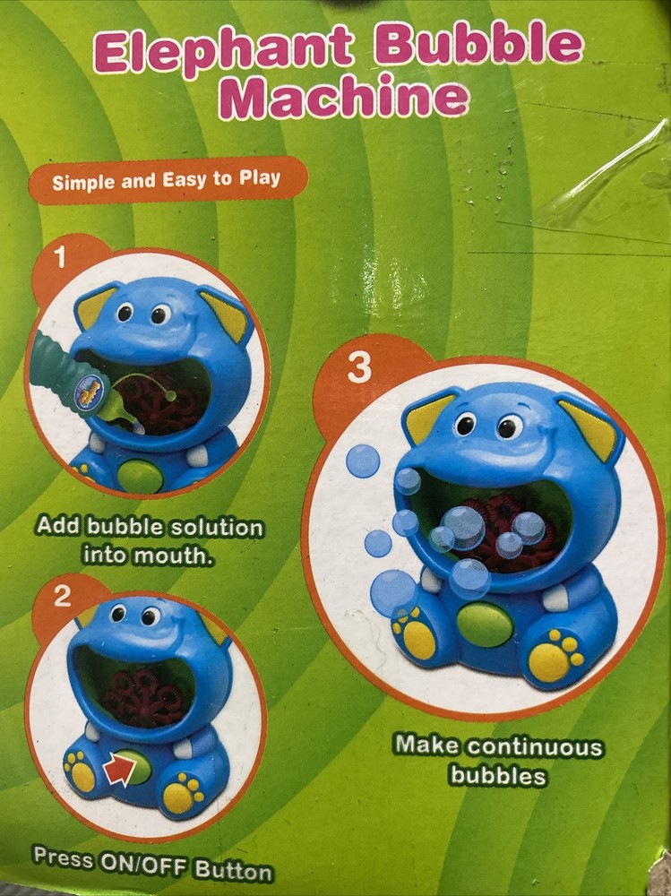 WisToyz Bubble Fun. Hippo Elephant Machine 2 AA Batteries required.