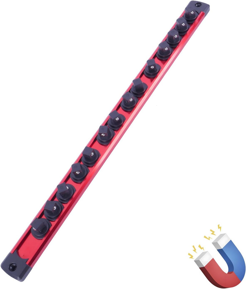 Magnetic Socket Holder Organizer Set:3/8-Inch Drive Socket Trays Socket