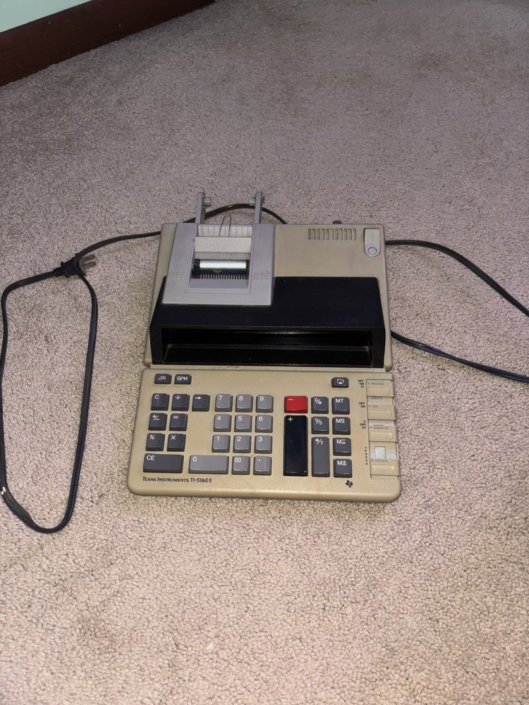 Texas Instruments TI-5160 Electronic Calculator Adding Machine Working HD