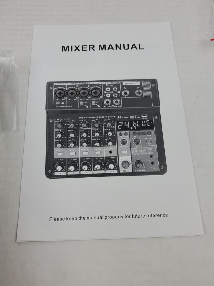 TEYUN A6 Professional 6-Channel Mixing Console w/ Effects Processor (NEW)