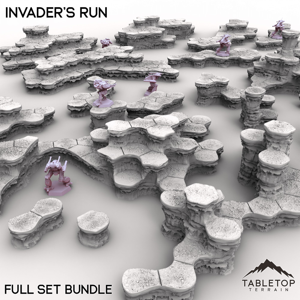 HEXTECH Invader's Run Map Hill Sets - 6mm - Small Scale Mech Wargames 6mm 8mm