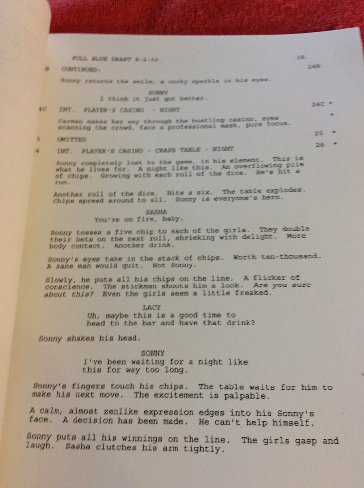 ORIGINAL SCRIPT DEEP ATTACK BET YOUR LIFE SEAN CARRIGAN BILLY ZANE