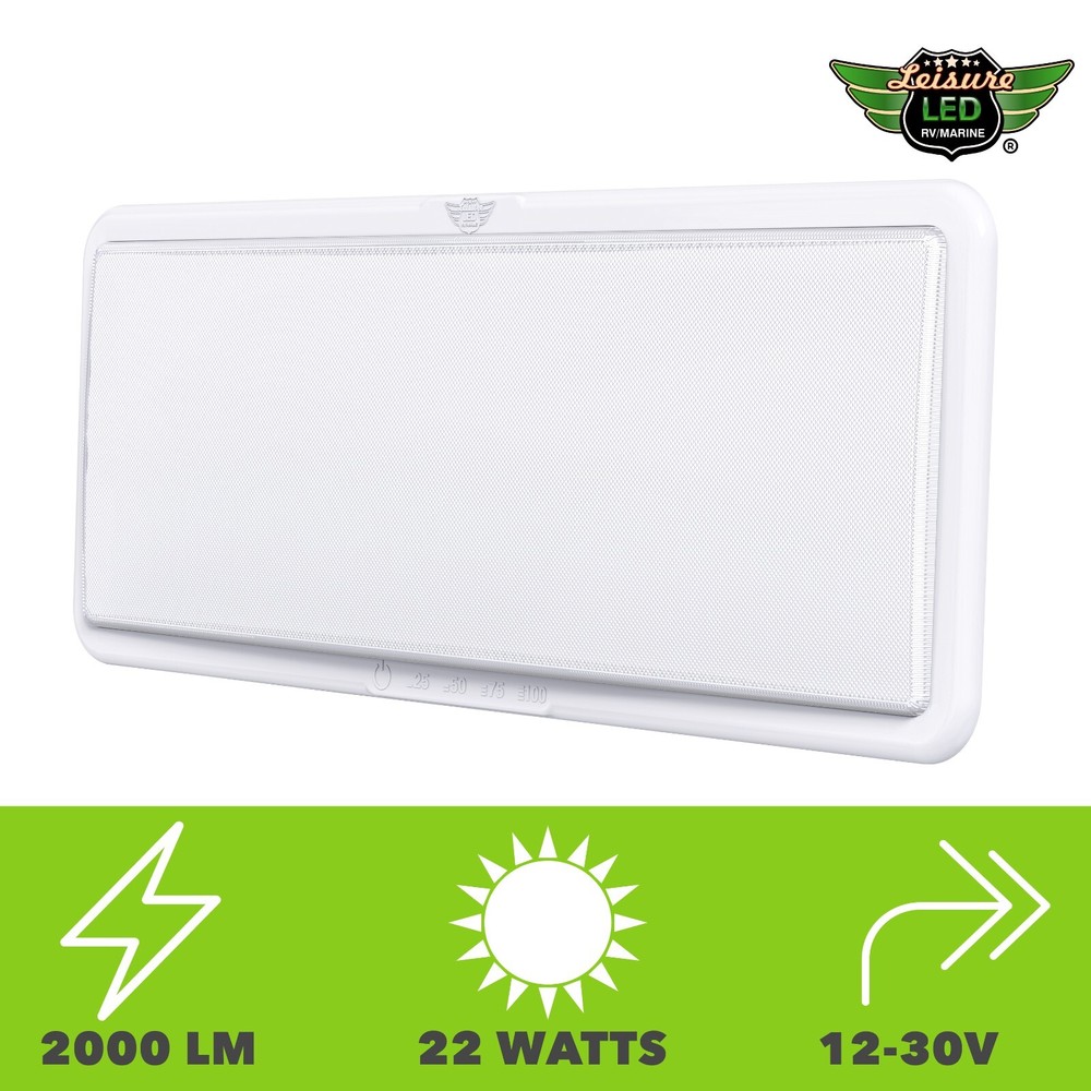 21'' RV LED Interior Ceiling Dome Light 12V W Touch dimmer Switch Camper 2000LM