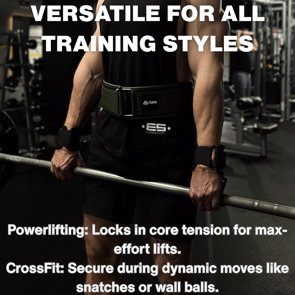 Flexi Muscles Quick Lock Weightlifting Belt - Adjustable Back Support with Me...