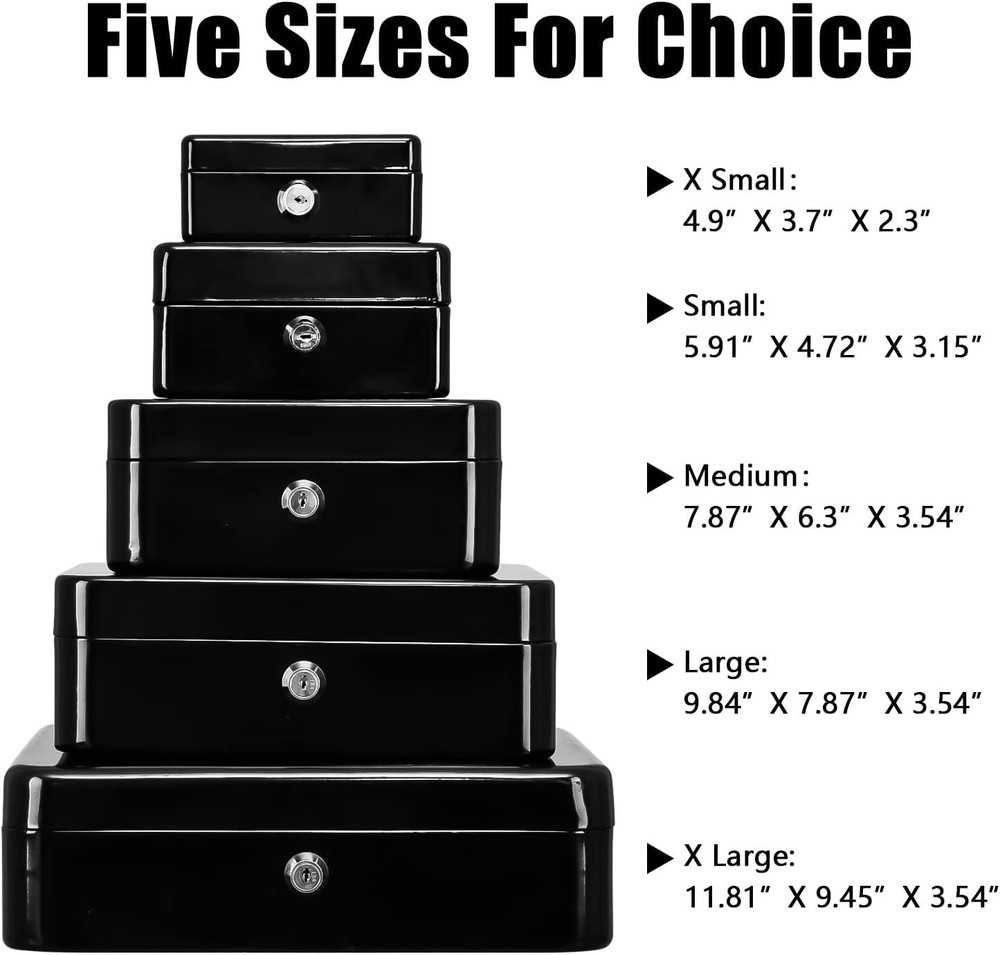 Portable Black Cash Box with Key Lock - Secure and Compact Storage Solution