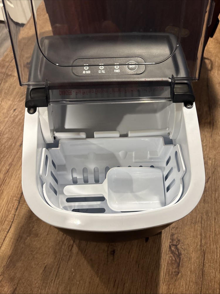 Cowsar HZB-12/H Compact Portable Top Load Ice Maker Black Ice Machine