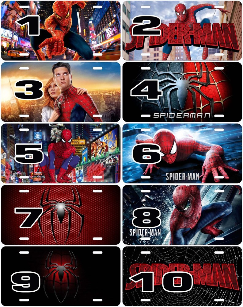 Spiderman Novelty Auto Car License Plate