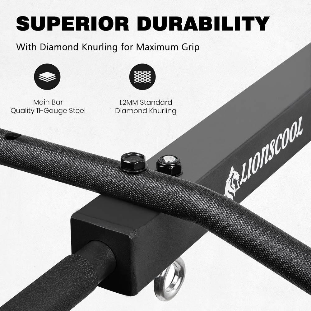 Multifunctional Wall Mounted Pull Up Bar with Pulley System (16"/24" APART)