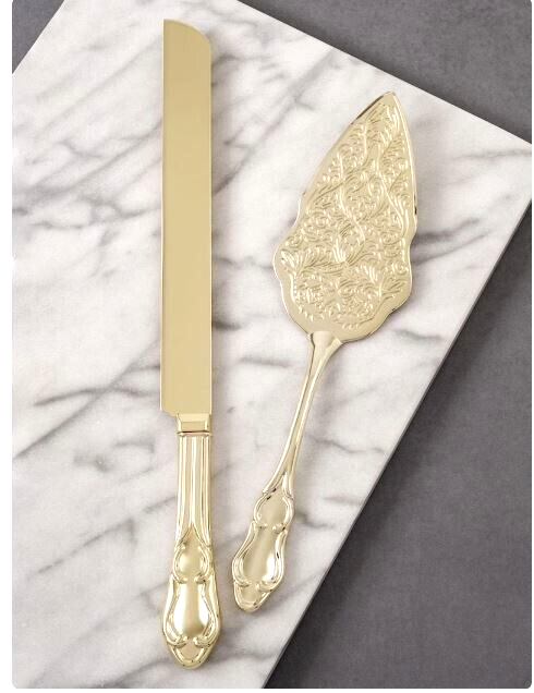 Cake Server Set 2-Piece Wedding Cake New Cake Server Set silver color