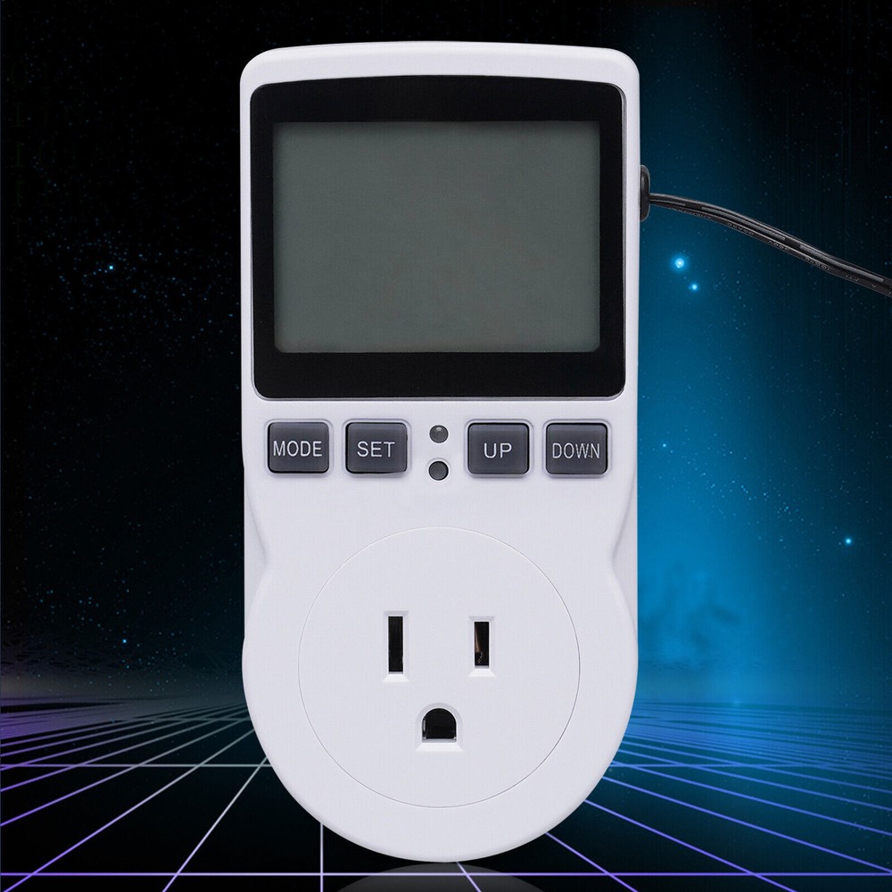 LCD Digital Plug in Thermostat Timer Switch Socket Temperature Controller Switch