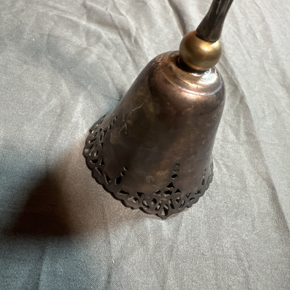 Vintage Silver Plated Table Bell Rose Shaped