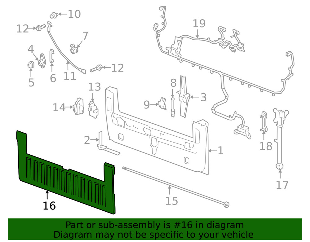 Genuine GM Cover Panel 87862555