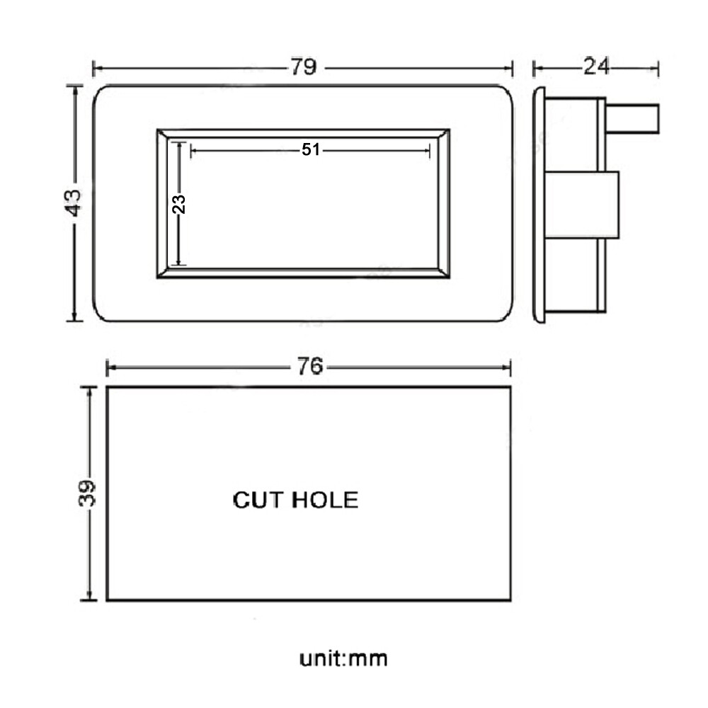 AC 10A Red LED Digital Display AMP Ammeter Panel Digit Current Meter 0-10A AC