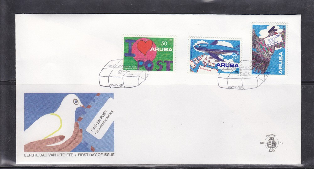 Aruba Issue FDC 1992 (41) Children Welfare