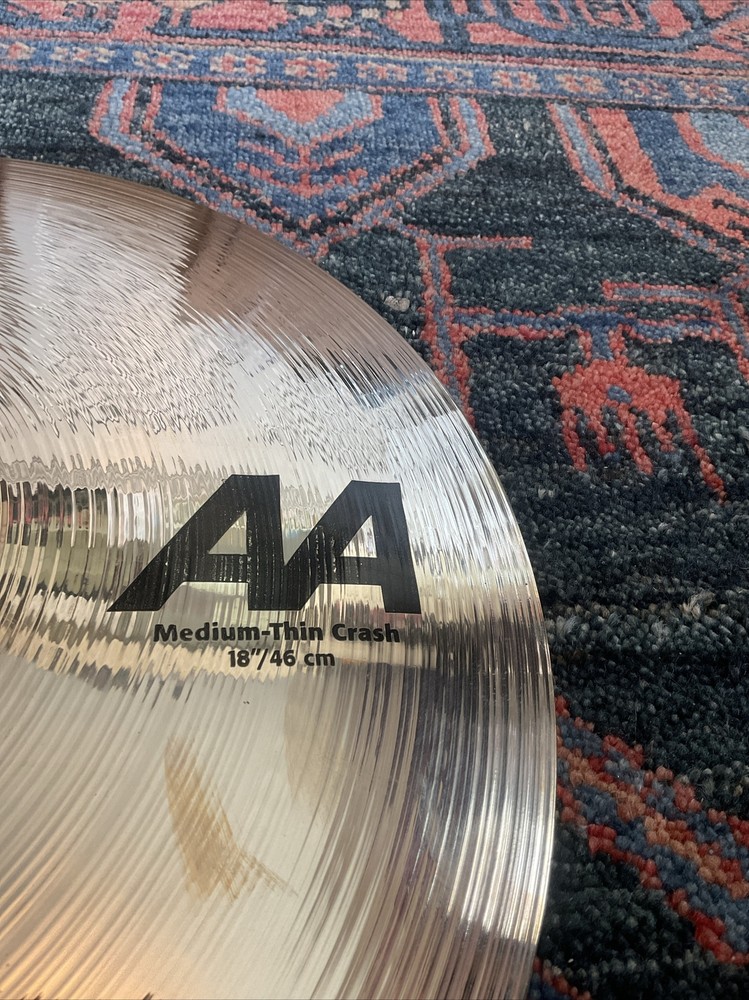 Sabian 18" AA Medium Thin Crash Cymbal Brilliant