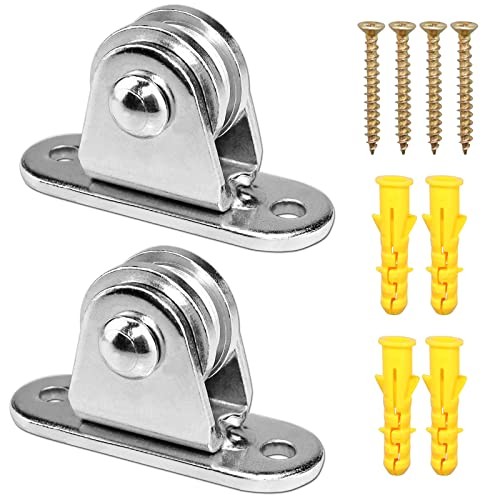 Small Pulley Block Silent Wall Ceiling Mount Pulley with Bearing Fixed 2