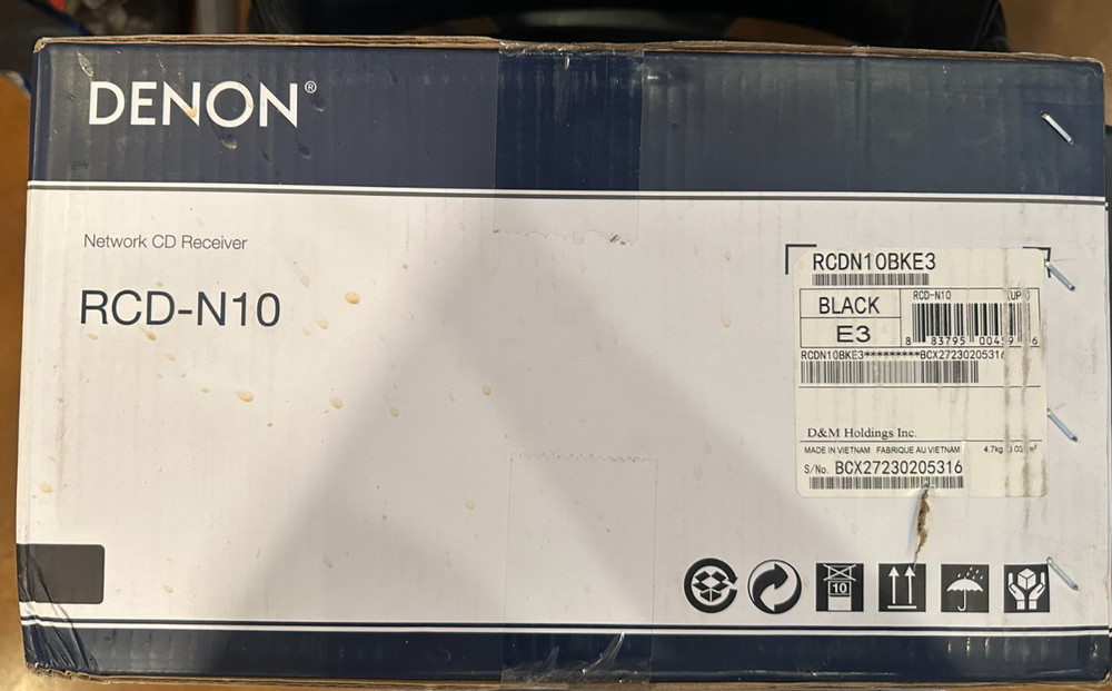DENON RCD-N10 Black Network CD Receiver- New in box
