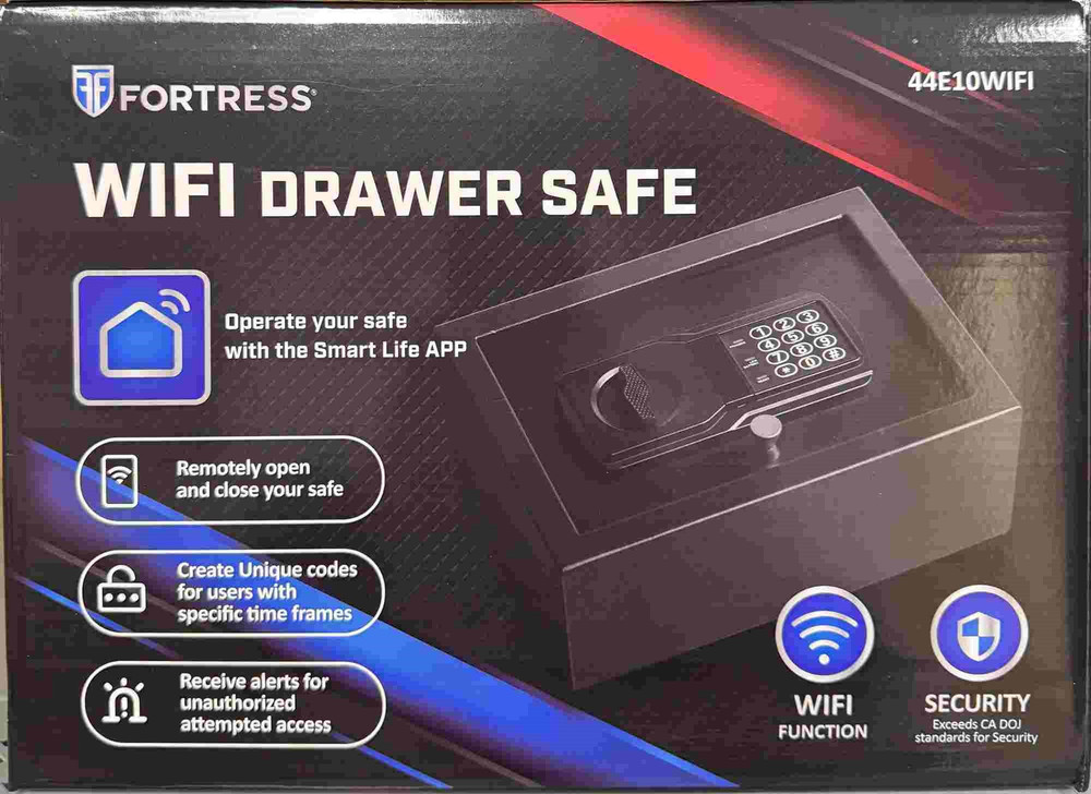 Smart Fortress Wifi Drawer Safe with Remote Access & Unique Codes
